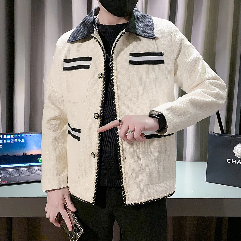 Marka Giyim erkek Bahar Moda Rahat Ceket / Erkek Yüksek Kaliteli Rahat Ekose Mont 3XL-M