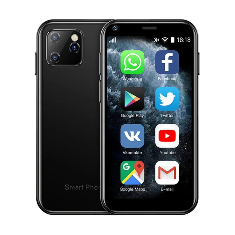 Cep telefonları Mini 2.5 inç 1 + 8GB akıllı telefon Android dört çekirdekli Google Play Store 3G ağ cep telefonları