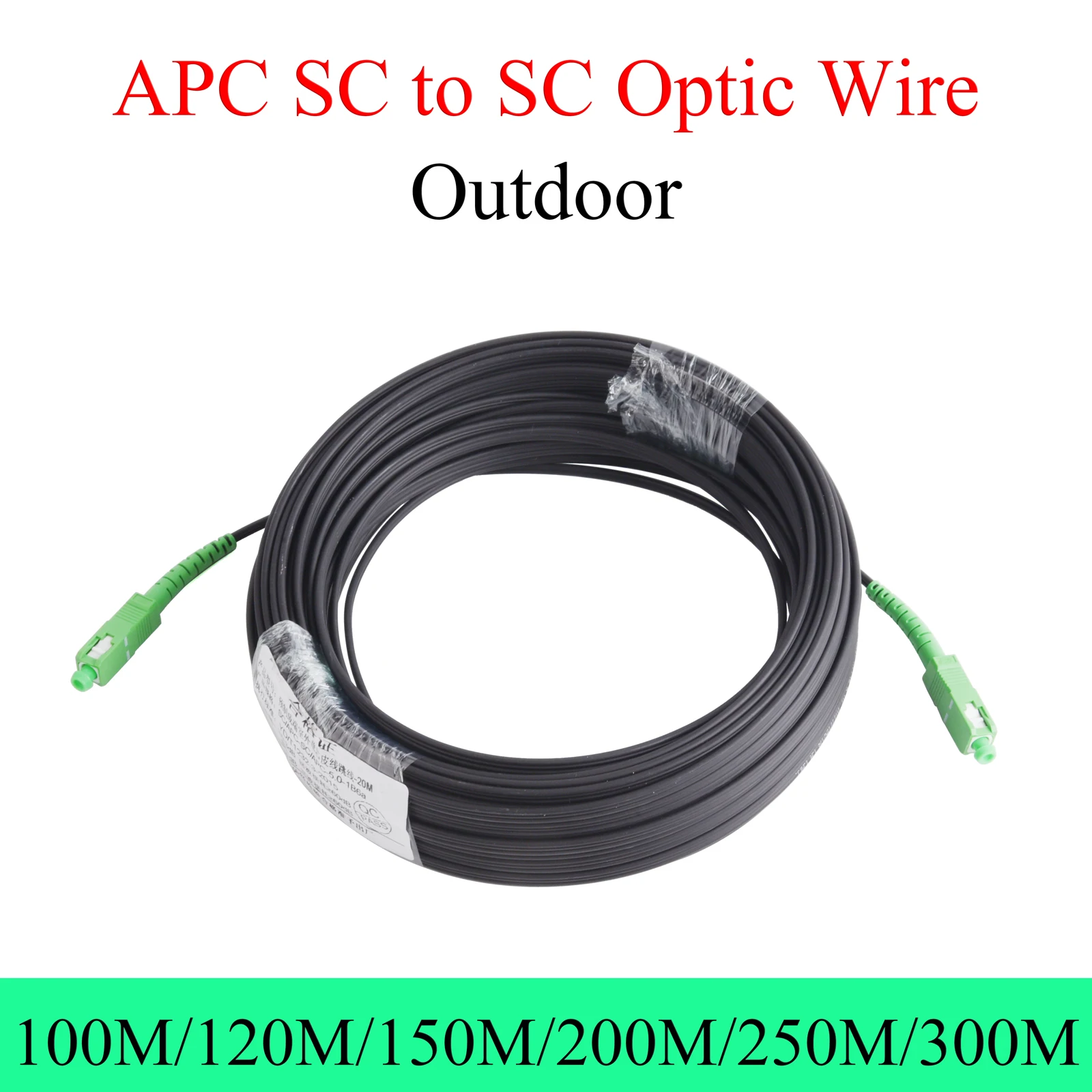 Fiber Optik Uzatma Kablosu APC SC APC SC Tek modlu 1 çekirdekli Açık Dönüştürme Hattı 100 M/120 M/150 M/200 M / 250 M / 300 M Optik Kablo