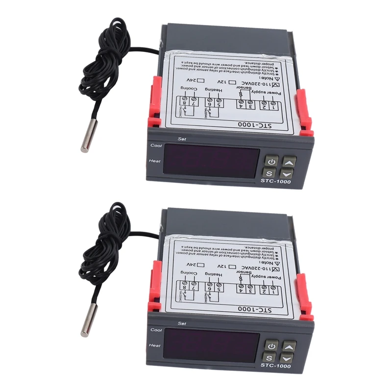 2X220 V/STC-/1000 Dijital sıcaklık kontrol cihazı Termostat İle NTC