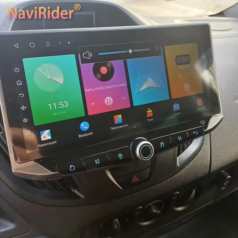 10.88 inç Qled Ekran Araba Radyo Multimedya Android Otomatik Carplay Ford Transit Tourneo İçin Özel 2013 Video Oynatıcı GPS Kafa Ünitesi