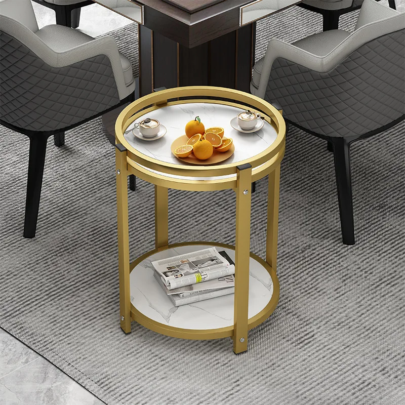 Çift Katmanlı Satranç ve Kart Odası Küllük Teaware Raf Ev masa yan masa çay masası ışık lüks küçük kahve sehpa