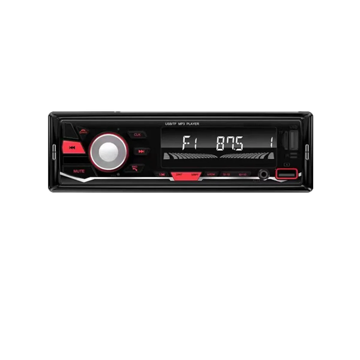 Yeni 7 renk ışıkları FM radyo araba kablosuz Bluetooth 12 V LED MP3 çalar Plug-in U Disk multimedya radyo