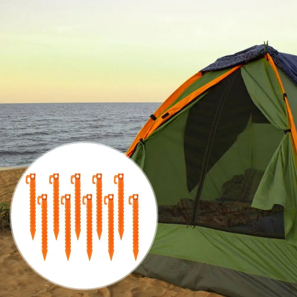 10 Adet Konik Tasarım Açık Kamp Çadırı Stakes Ağır Yuvarlak Delik plaj çadırı Mandal Gölgelik Stakes Rüzgar Geçirmez Zemin Çivi