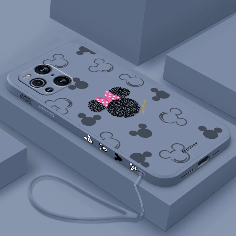 Disney Sevimli Mickey Minnie OPPO Bulmak İçin X6 X5 X3 X2 Pro Lite Neo Sıvı Sol Halat Silikon TPU Fundas Kapak telefon kılıfı