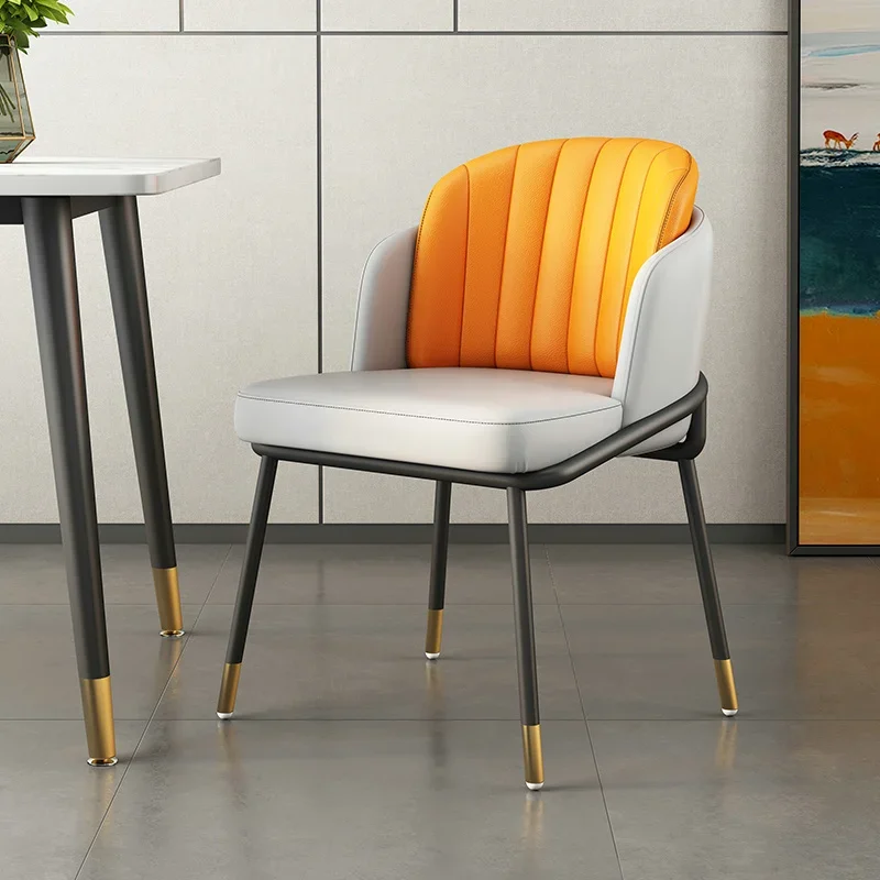 Modern İskandinav Metal Sandalye Restoran Ergonomik Mutfak Accent Sandalye Yatak Odası Zarif Muebles Para Hogar dış mekan mobilyası