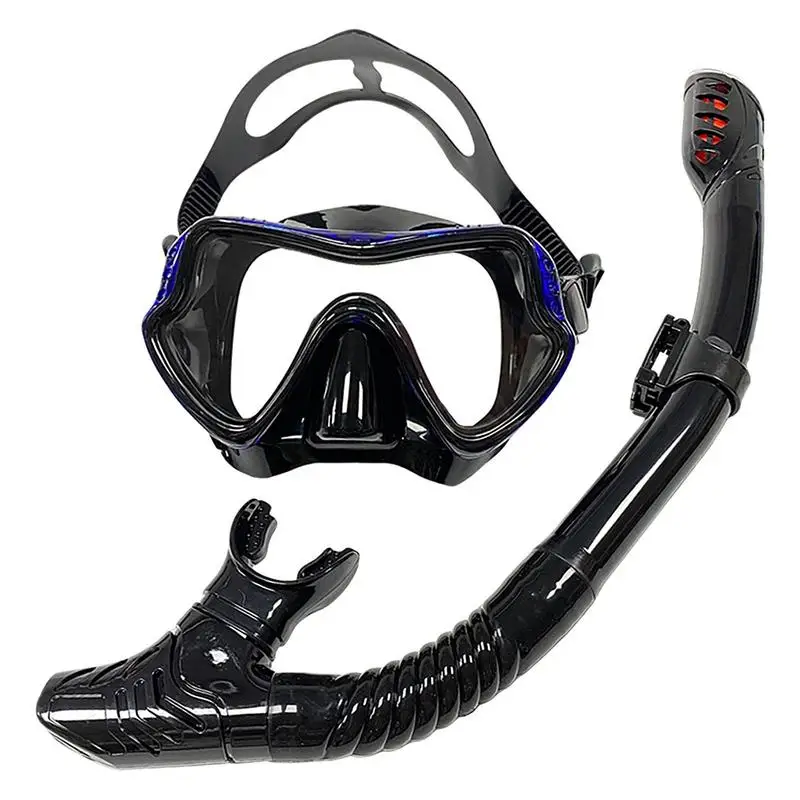 Dalış Maskeleri Katlanabilir Anti-Sis Şnorkel Maske Seti Tam Kuru Üst Sistemi İle Ücretsiz Yüzmek İçin Profesyonel Dalış Dişli Yetişkinler