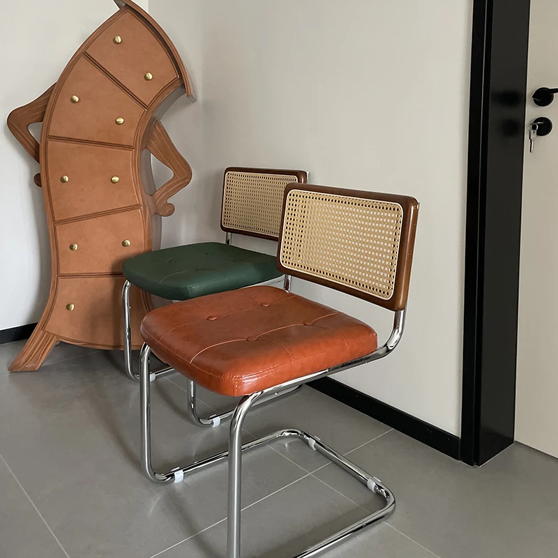 Modern Mutfak Cesca yemek sandalyeleri Rattan Lüks Açık Balkon Ergonomik Sandalye Masası Relax Sillas Para Comedor Mobilya WK50DC
