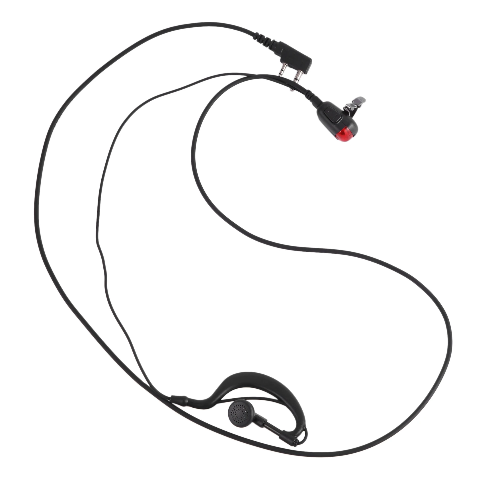 2 Pin G Şekli Kulaklık Kulaklık Mikrofon İki Yönlü Telsiz Güvenlik Walkie telsiz Kenwood BAOFENG