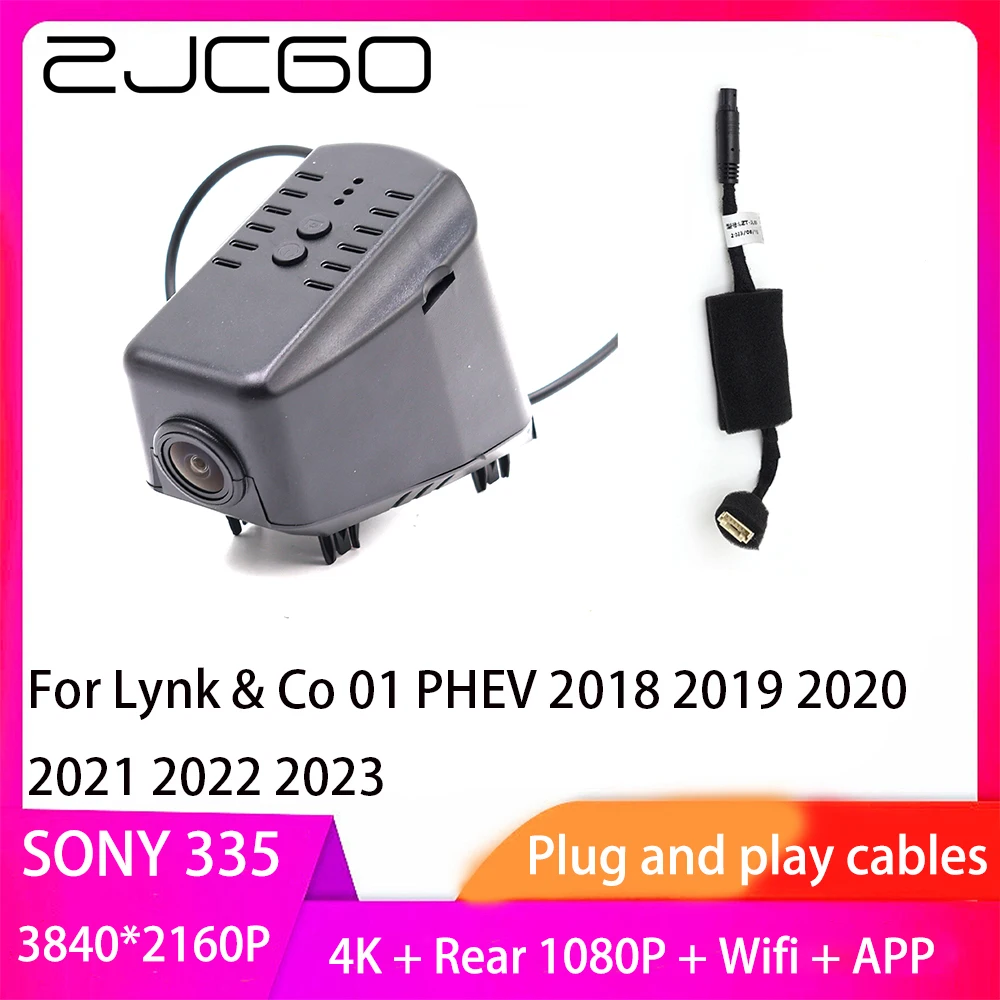 ZJCGO Tak ve Çalıştır DVR Dash kamera 4K 2160P Video Kaydedici Lynk & Co 01 PHEV 2018 2019 2020 2021 2022 2023