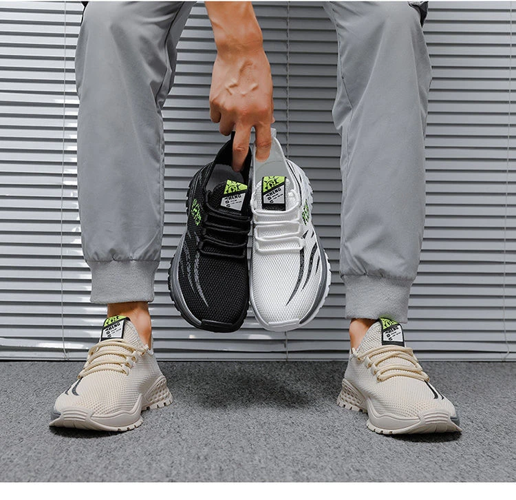 Yeni Kore Versiyonu gündelik erkek ayakkabısı Nefes Örgü Sneakers Rahat yürüyüş ayakkabısı Sneakers Dantel-up yürüyüş ayakkabısı