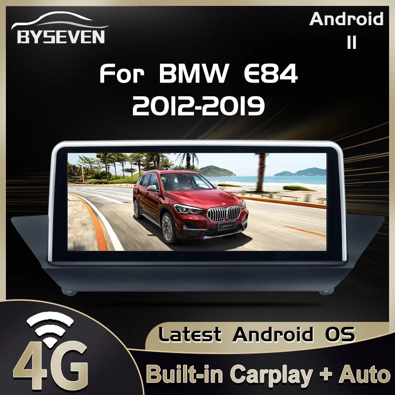 BySeven 128G / 4G SIM Android 11 BMW X1 E84 CIC 2009-2015 Araba GPS Navigasyon Ses Radyo Akıllı Multimedya Oynatıcı IPS