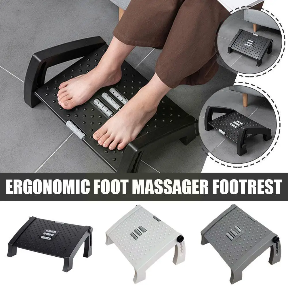 Masanın Altında ayarlanabilir Footrest Ergonomik Ayak Masajı Footrest kaymaz Ayak Pedi Ve Masaj Silindirleri Ev Ofis İçin O4m8