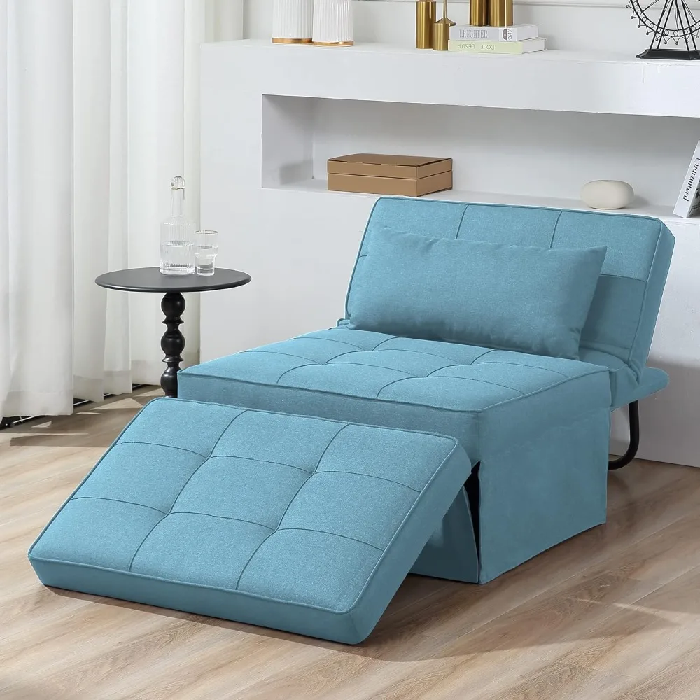 Çekyat, 4 in 1 Çok Fonksiyonlu Katlanır Osmanlı Uyuyan Yatak, Modern Cabrio Sandalye Ayarlanabilir Arkalığı yataklı kanepe Yatak