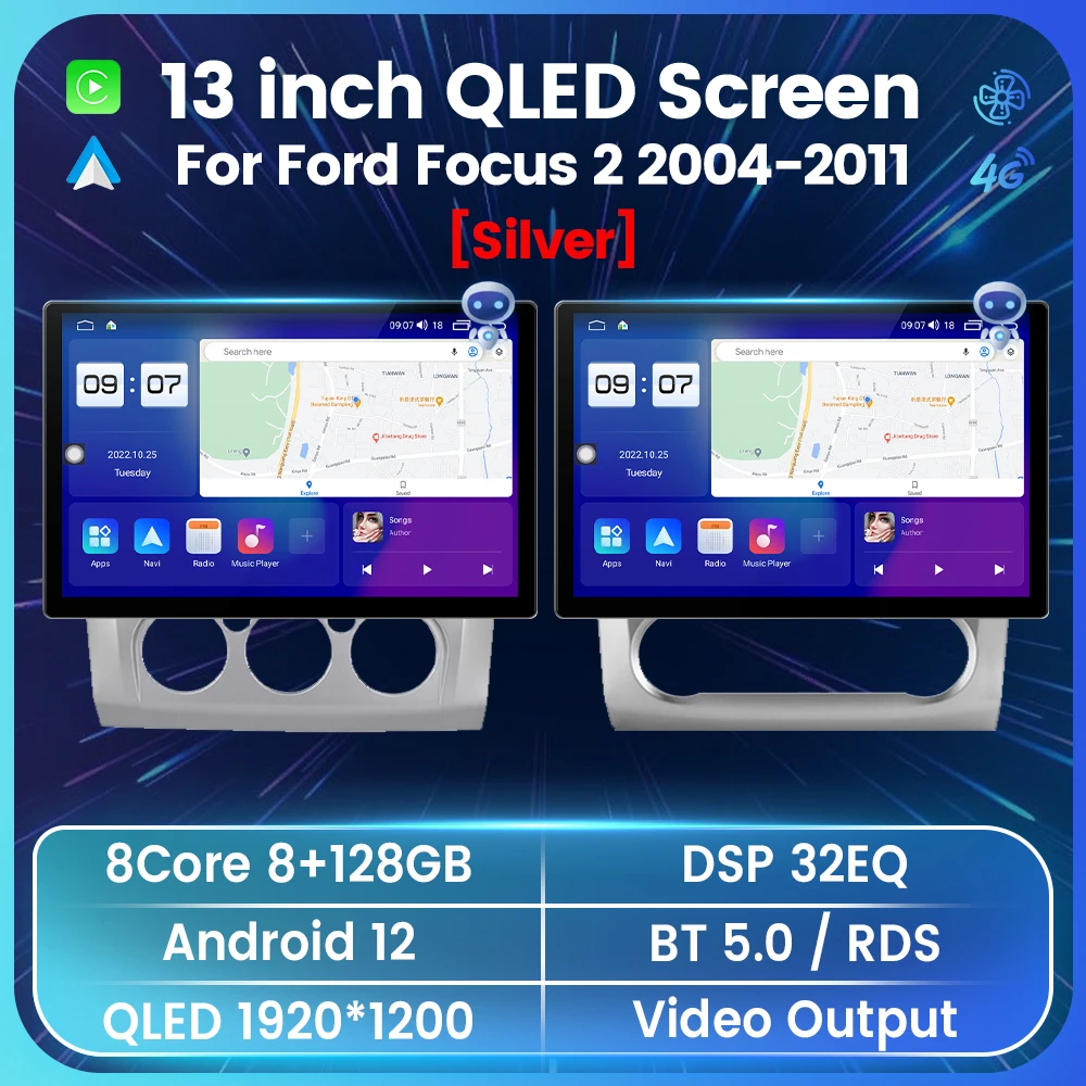 Ford Focus 2 3 Mk2 / Mk3 2004-2011 DSP 4G + WıFı Kablosuz Carplay 13 