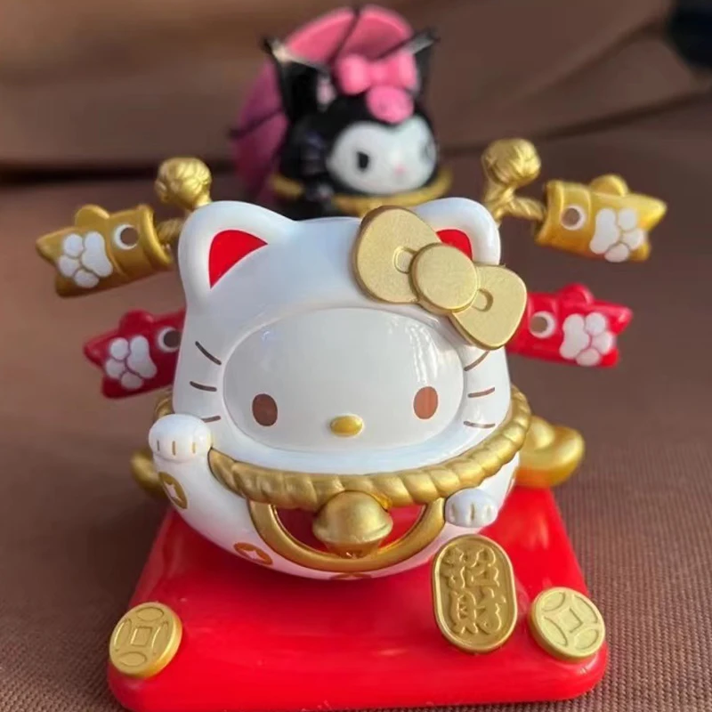 Anime Sanrio Şanslı Kedi Figürü Tumbler Kuromi Cinnamoroll Pochacco Hello Kitty Figürleri Dekorasyon Süs Hediyeler çocuk Oyuncak