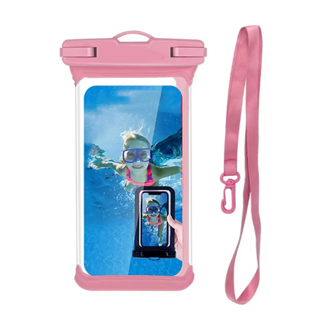 1 Takım Cep Telefonu Çantası IPX8 Su Geçirmez Dokunmatik Ekran Basınç Dayanımı Rafting Su Parkı Cep Telefonu Kapağı Su Sporları için