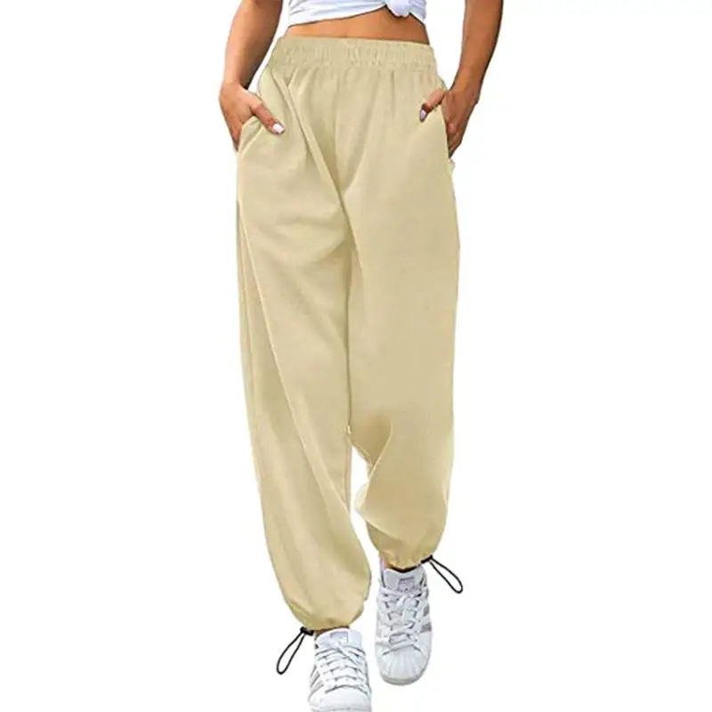 Gevşek Pantolon Spor cepli pantolon Rahat Salon Ter Pantolon Hippi Pantolon Yoga Giysileri Kadınlar İçin Koşu Salonu