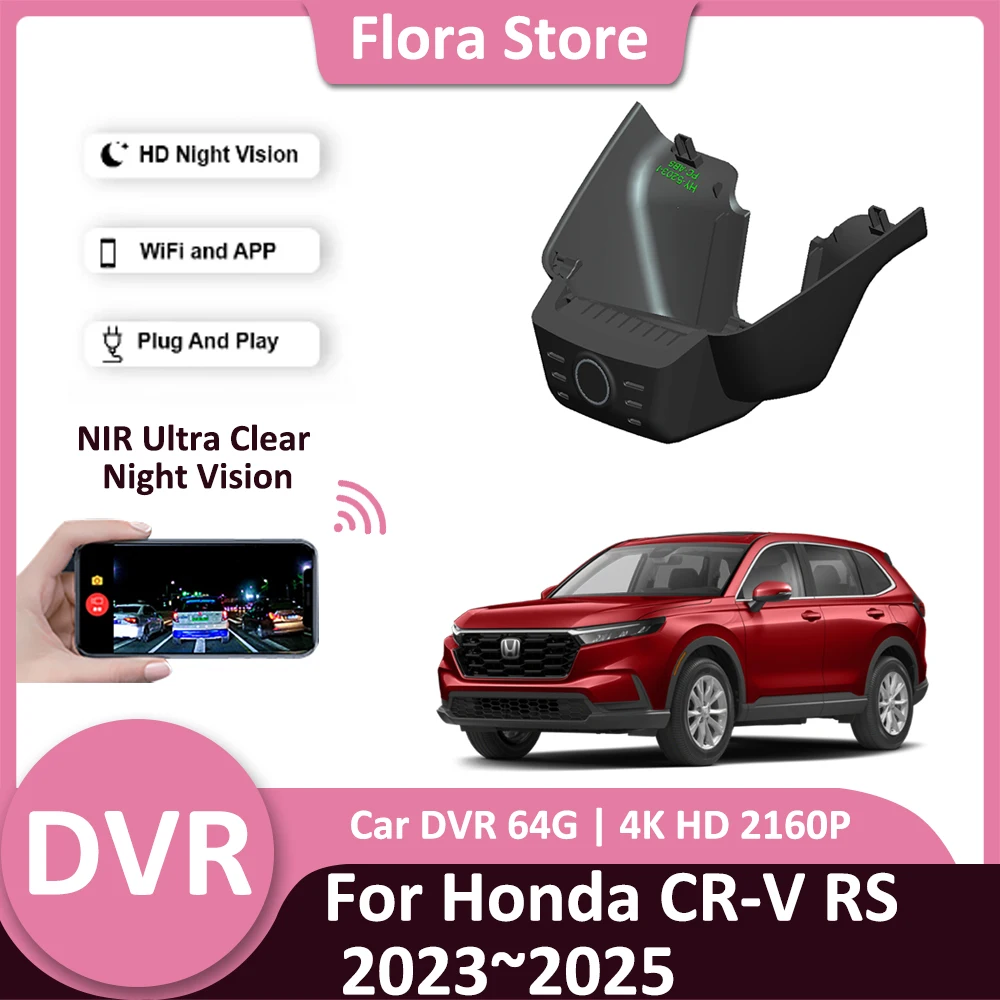 Araba Video DVR Honda CR - V CRV 6 RS 2023 2024 2025 4K Dikiz araç içi kamera Ön Sürüş Kaydedici Gece Görüş Aksesuarı