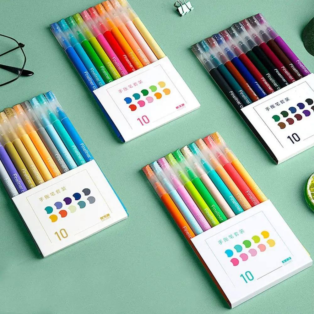 Hızlı Kuru Dayanıklı İşaretleme Yazma İmza Renkli Öğrenciler Kırtasiye Tükenmez Kalem Renkli Jel Kalem Seti Nötr Kalem