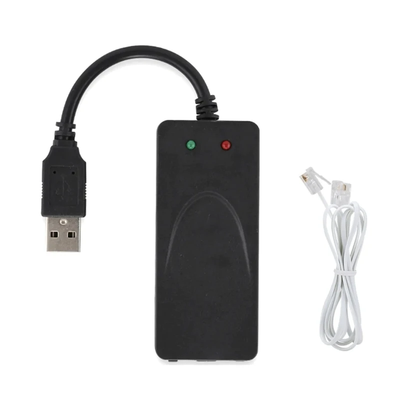 Faks Modem, Tek / Çift Bağlantı Noktalı USB2.0 56K Harici Modem Sürücüsü, Tak ve Çalıştır USB Modem, Standart ve Genişletilmiş at Komutu Dropship