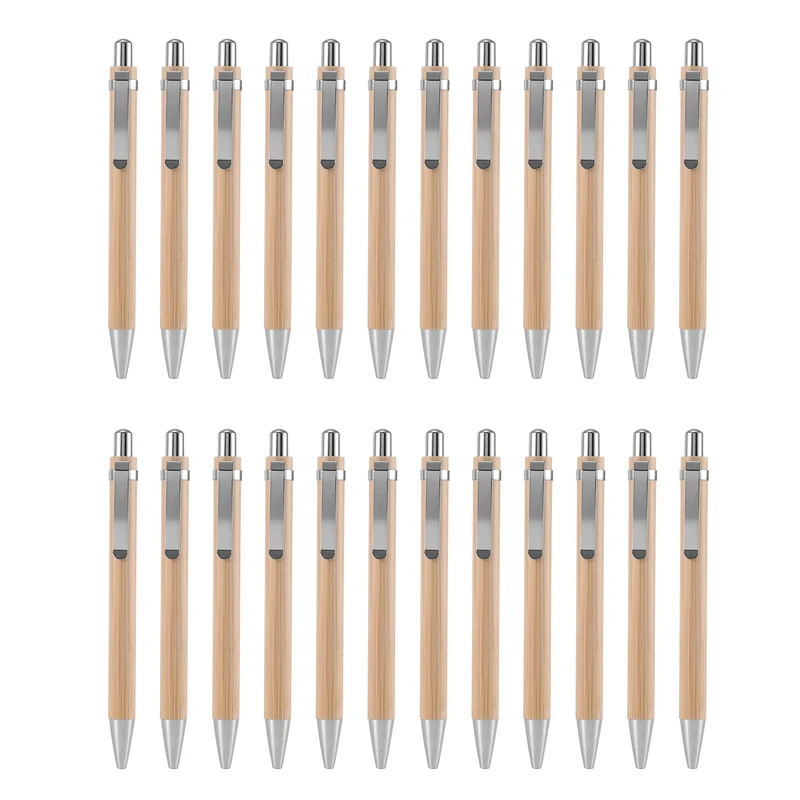 Bambu Geri Çekilebilir Tükenmez Kalem Siyah Mürekkep 1 Mm Ofis Ürünleri Kalemler Bambu Tükenmez Kalem Ahşap Tükenmez Kalemler
