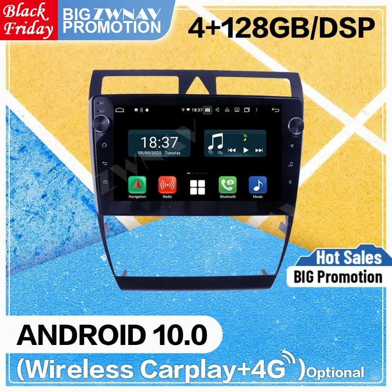 128G DSP Carplay Android Ekran Oynatıcı Audi A6 1998 1999 2000 2001 2002 2003 2004 2005 2006 GPS Radyo Ses Stereo Kafa Ünitesi