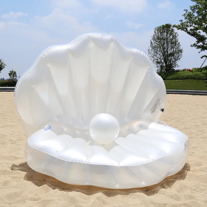 Şişme Deniz Kabuğu Havuzu Yüzen İnci Topu, Çeşitlilik Havuzu Yüzen Sandalye Yüzme Havuzu için Yaz Plaj Partisi Yetişkinler için