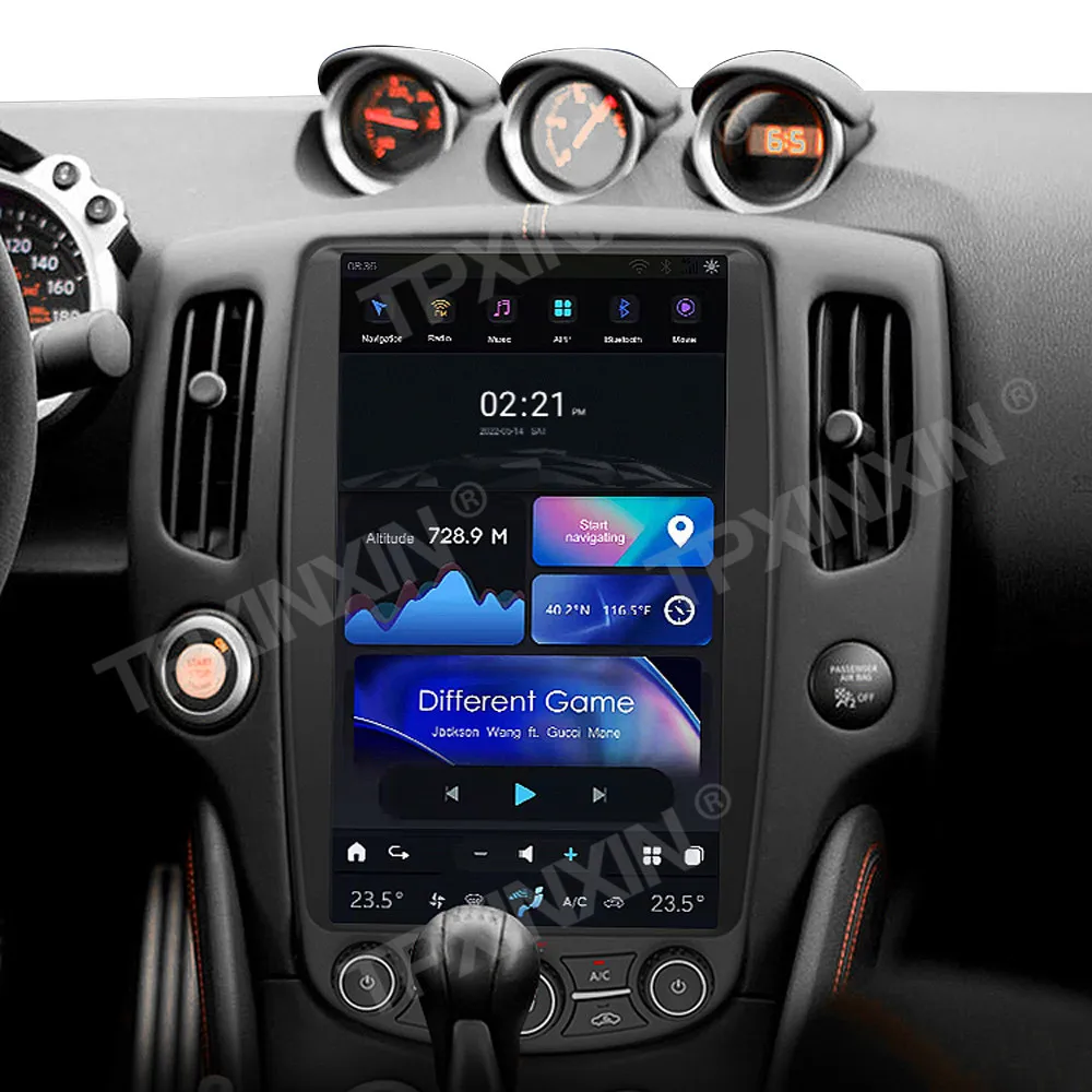 Tesla Tarzı Araba Radyo Nissan 370Z 2009-2021 DVD Multimedya Video Oynatıcı Stereo otomatik GPS Navigasyon Carplay DSP 4G WIFI HD