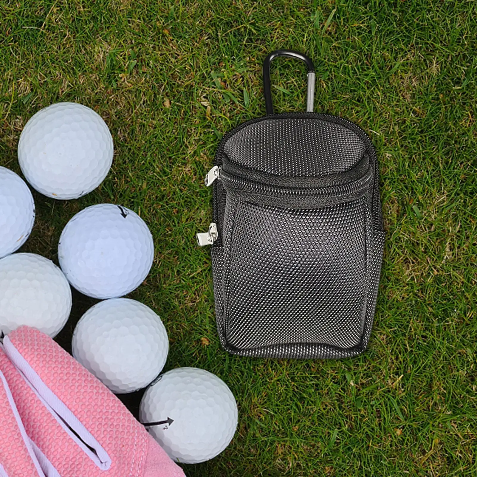 Golf Topu Çantası Golf Topu saklama çantası Karabina ile Hafif Kemer Bel Çantası Taşınabilir Golf Topu Tutucu Kadın Erkek Golfçü Hediye