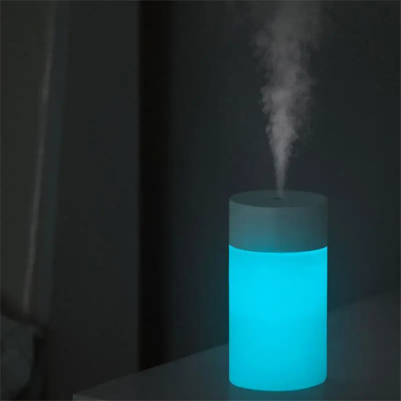 260ml Mini Hava Nemlendirici Arıtma Renkli Gece Lambası Dilsiz USB uçucu yağ Atomizer Taşınabilir Aromaterapi Difüzör Ev İçin