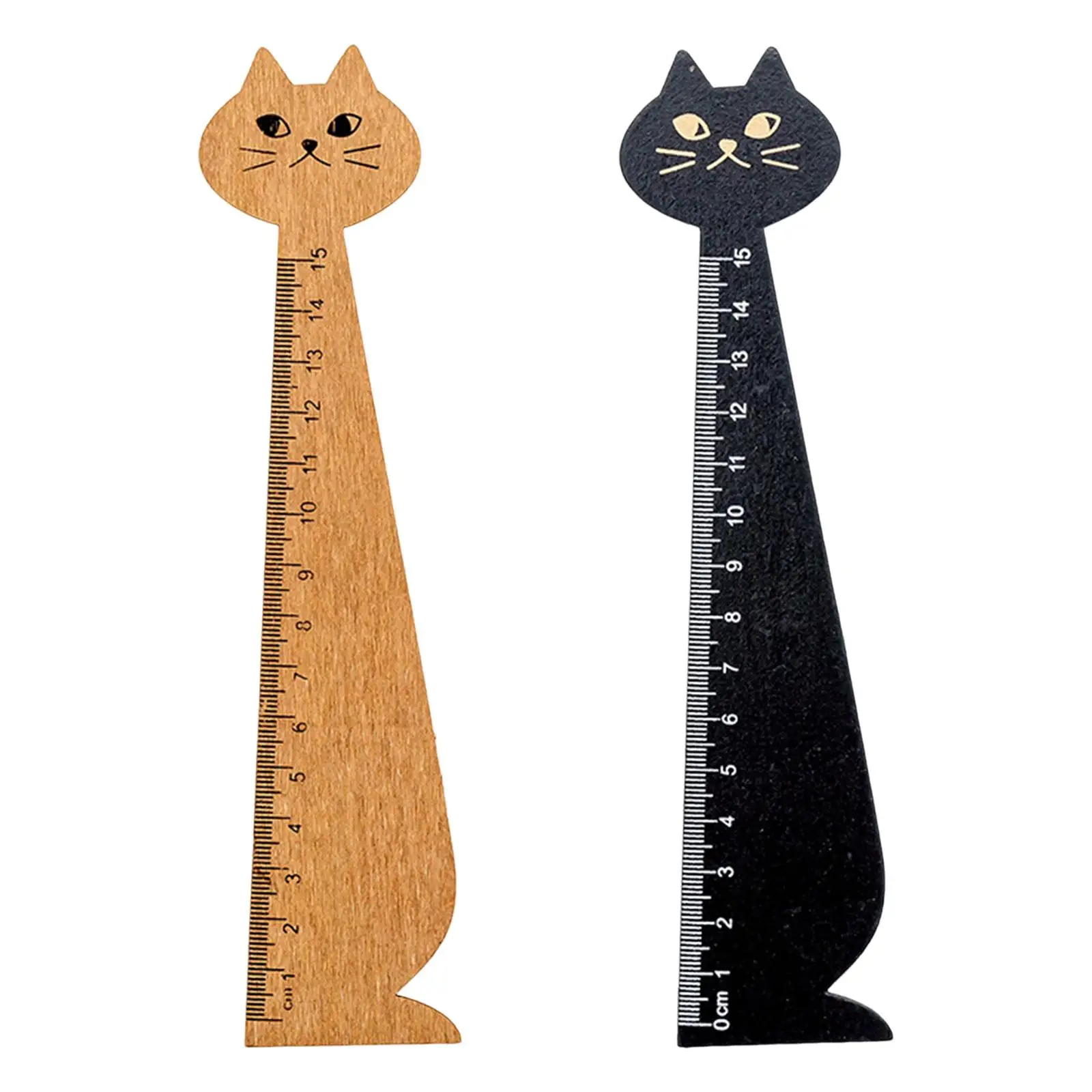 Ahşap Hayvan Cetvel Kore Tarzı ölçme aracı Ofis Malzemeleri Karikatür Kedi Cetvel Ahşap Cetvel Çocuk Çocuk Kız Erkek