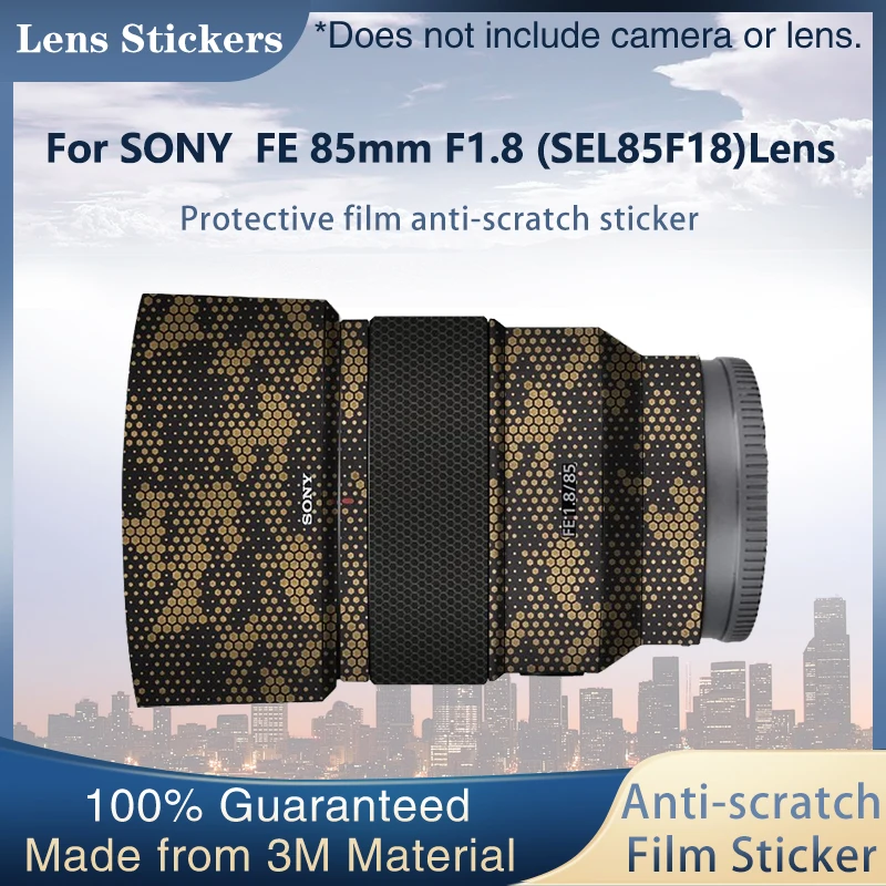 SEL85F18 Lens kaplama çıkartmalar Sony FE 85mm F1.8 FE85f1.8 / 85 / 1 8 Lens çıkartma kaplama Sarma Filmi ProtectorAnti-scratch Sticker