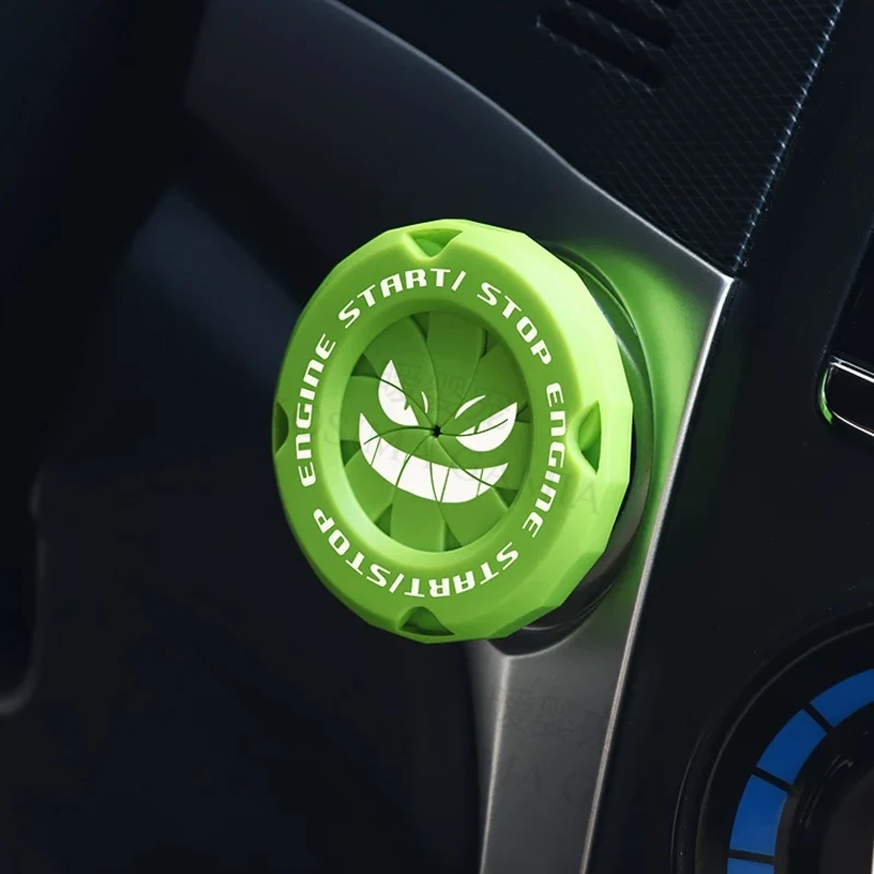 Araba Onekey Start Stop düğme kapağı Araba İç Dekor Motor Kontak Anahtarı Koruyucu Kapak Motosiklet Başlangıç Halkası
