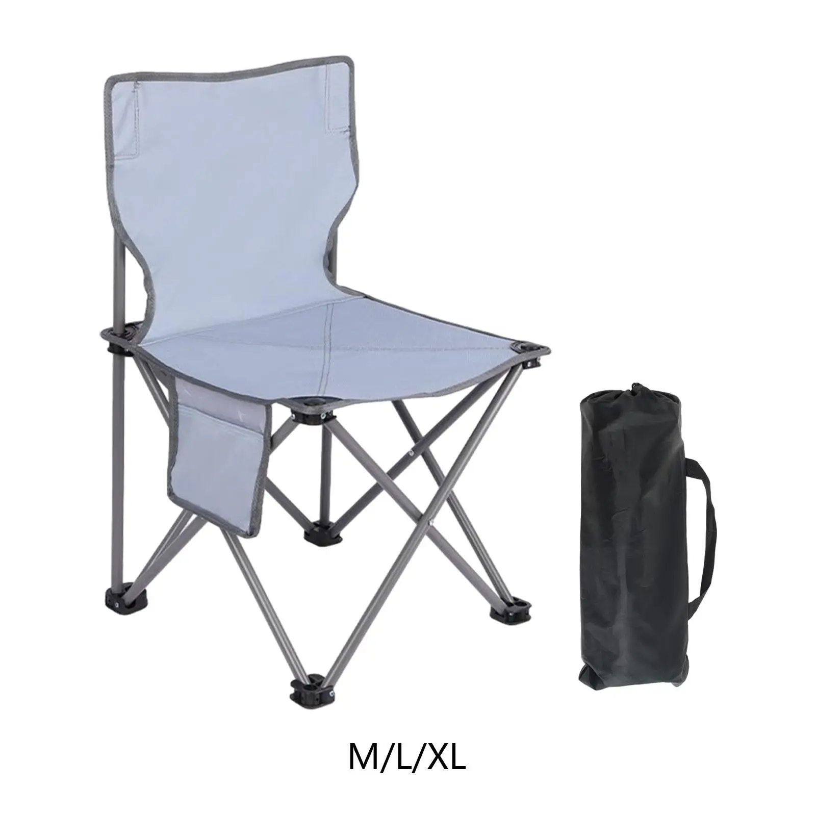 Taşınabilir kamp sandalyesi Yan Cep Arkalığı Sandalye Kaymaz Ağır Katlanabilir Sandalye Veranda Piknik Bahçe Konser Çim