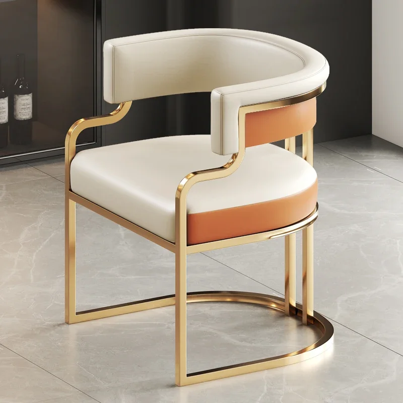 Tasarımcı yemek sandalyeleri Bej Altın Bacaklar Bekleyen Moda Kanepe Sandalyeler Lüks Yetişkinler Zemin Koruyucu Sillas Kapalı Malzemeleri
