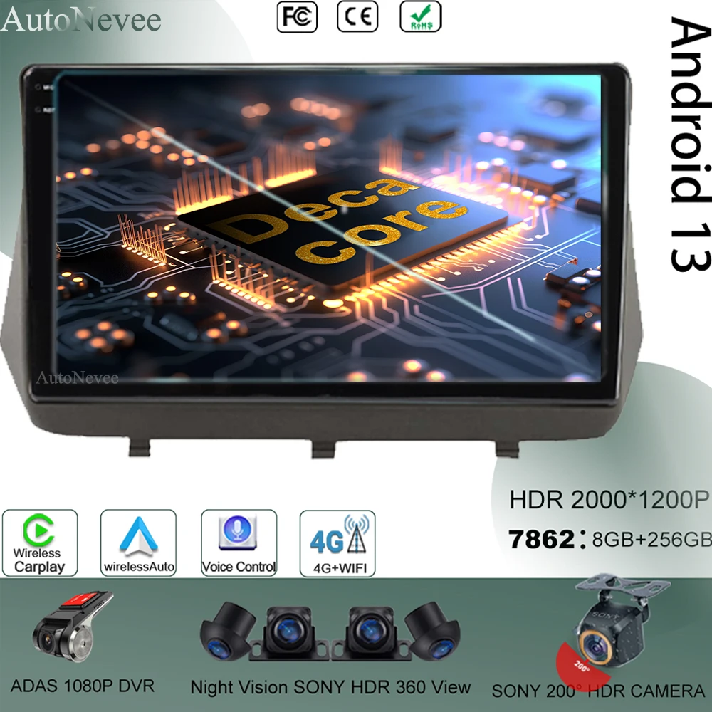 MİTSUBİSHİ SAVRİN için I 2004-2012 Android Otomatik Stereo Navigasyon Video Radyo oyuncu dokunmatik ekranı QLED GPS BT HDR WIFI