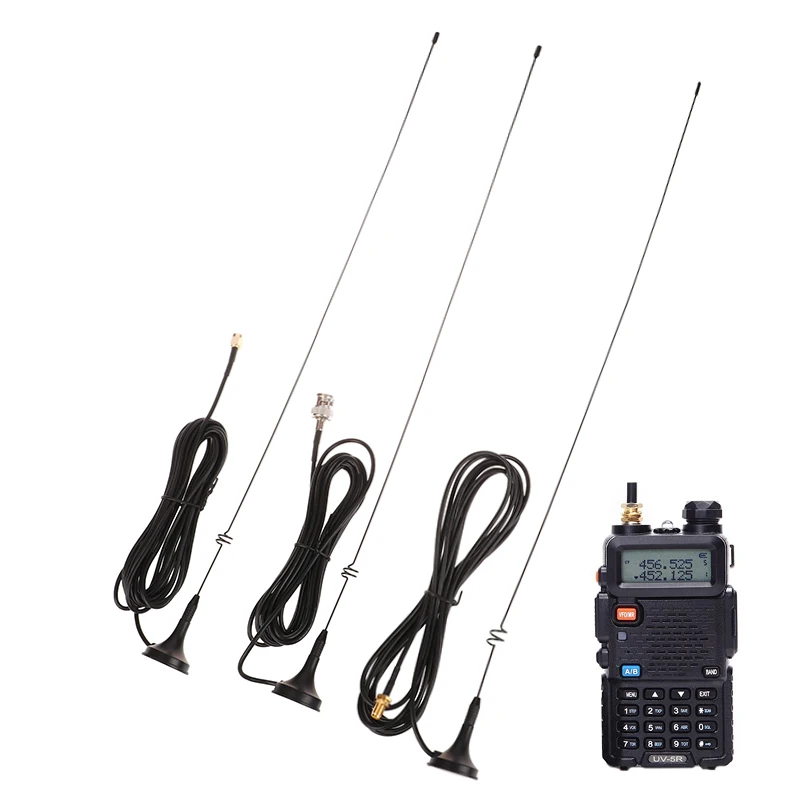 Walkie Anten UV5R Kazanç Anten Walkie Talkie Anten Taşınabilir Radyo Mini Vantuz Araba Anten Kazancı UT108 Anten