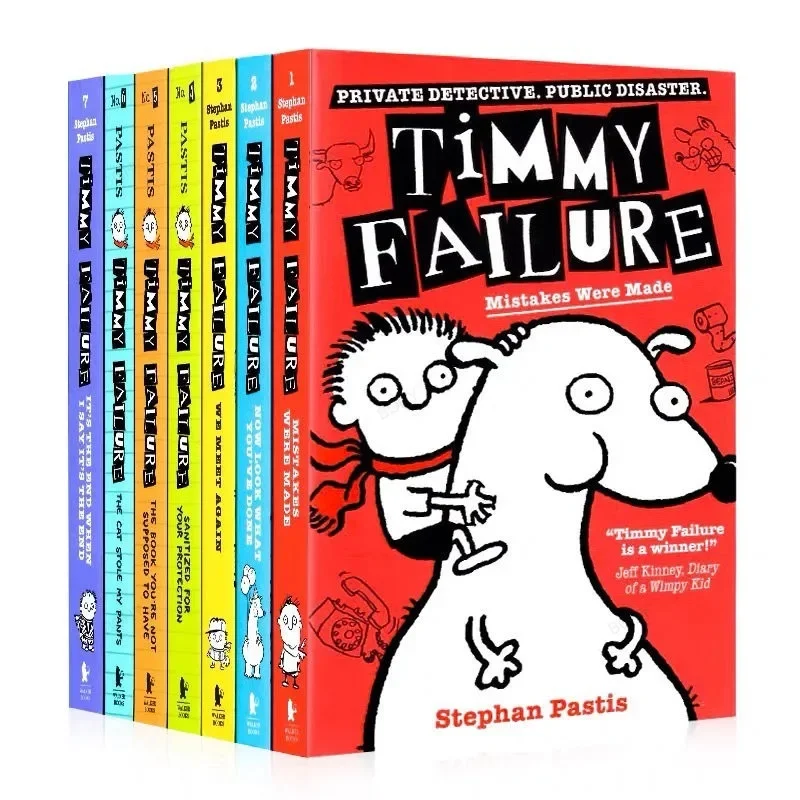 7 Kitap Timmy Başarısızlık Koleksiyonu Serisi Çocuklar İngilizce Okuma Hikayesi çocuk Dedektif Komik Bölüm Kurgu