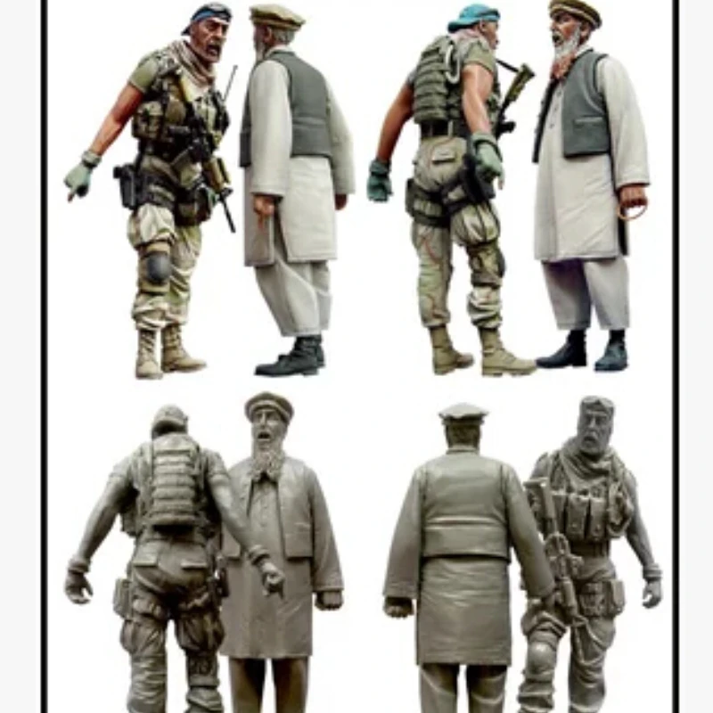 1/35 Ölçekli Die-cast Reçine Beyaz Model ABD Askeri Ve Siviller Gerekir Manuel Renk Modeli Ücretsiz Kargo