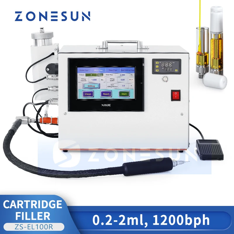 ZONESUN ZS-EL100R dolum makinesi sıvı suyu Yağ Kartuşu Atomizer Flakon Şırınga El Küçük Üretim