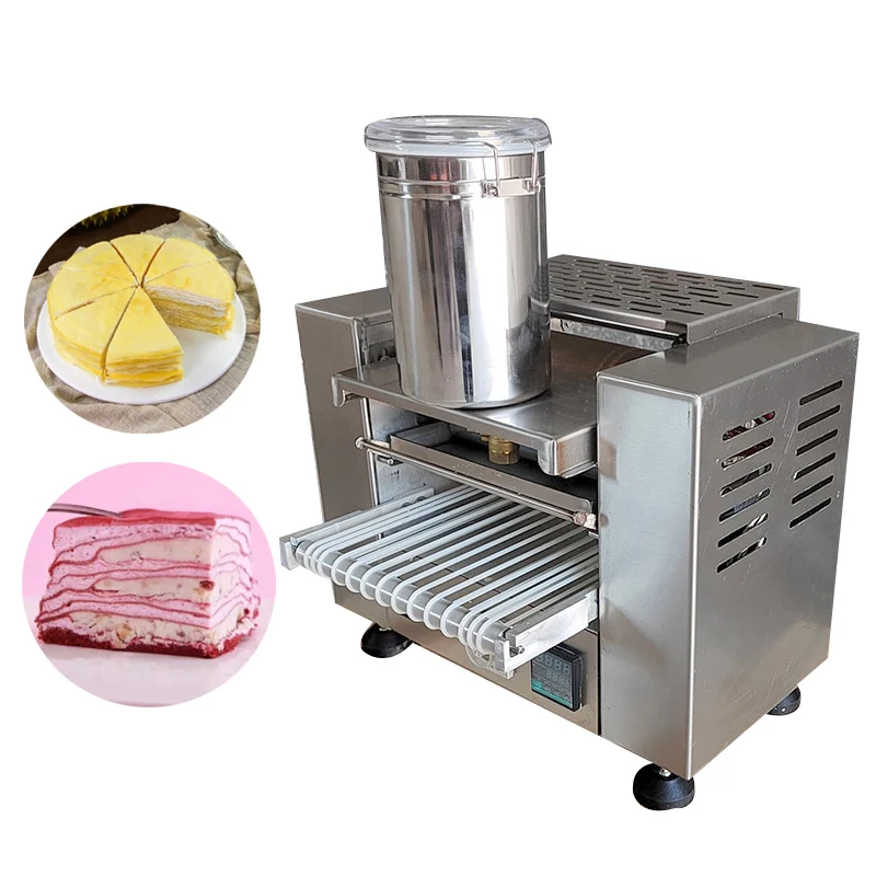 Otomatik Ticari Kullanım Bin Katmanlı Gözleme Mini Mille Krep Kek Makinesi Mango Durian sigara böreği Cilt Krep Yapma Makinesi