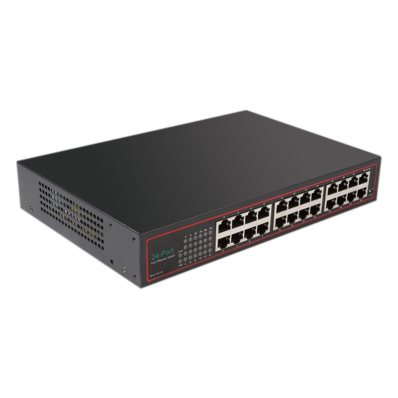 1 Takım 24-Port 100 Gigabit VLAN Ethernet Anahtarı Ev Splitter Ağ Splitter AB Tak