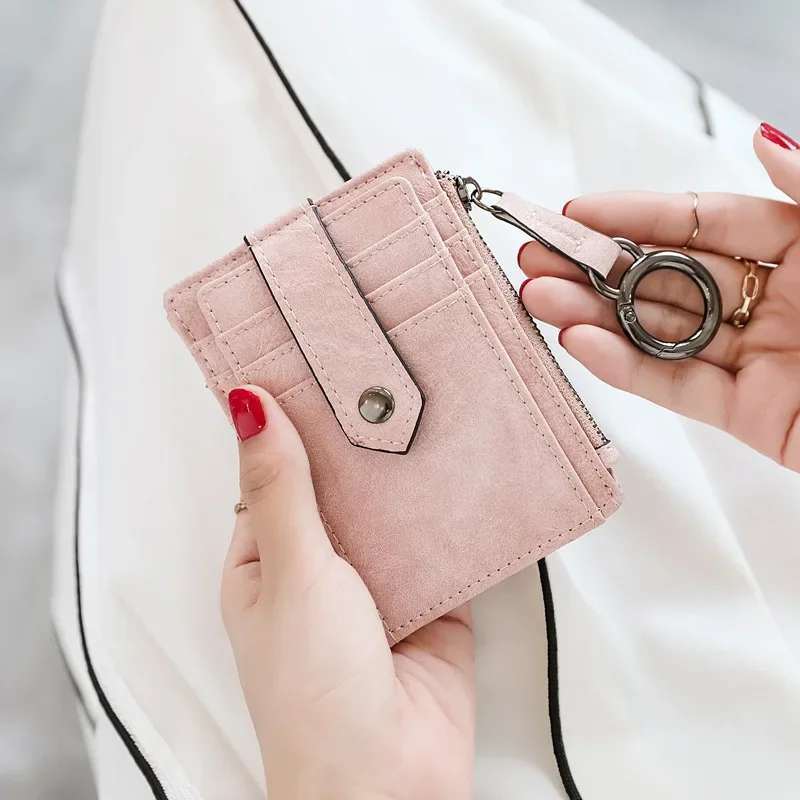 Çok fonksiyonlu Küçük kart çantası Kadın Basit Güney Kore Sevimli Kişilik Mini Çoklu kart Ultra ince Bozuk Para Cüzdanı