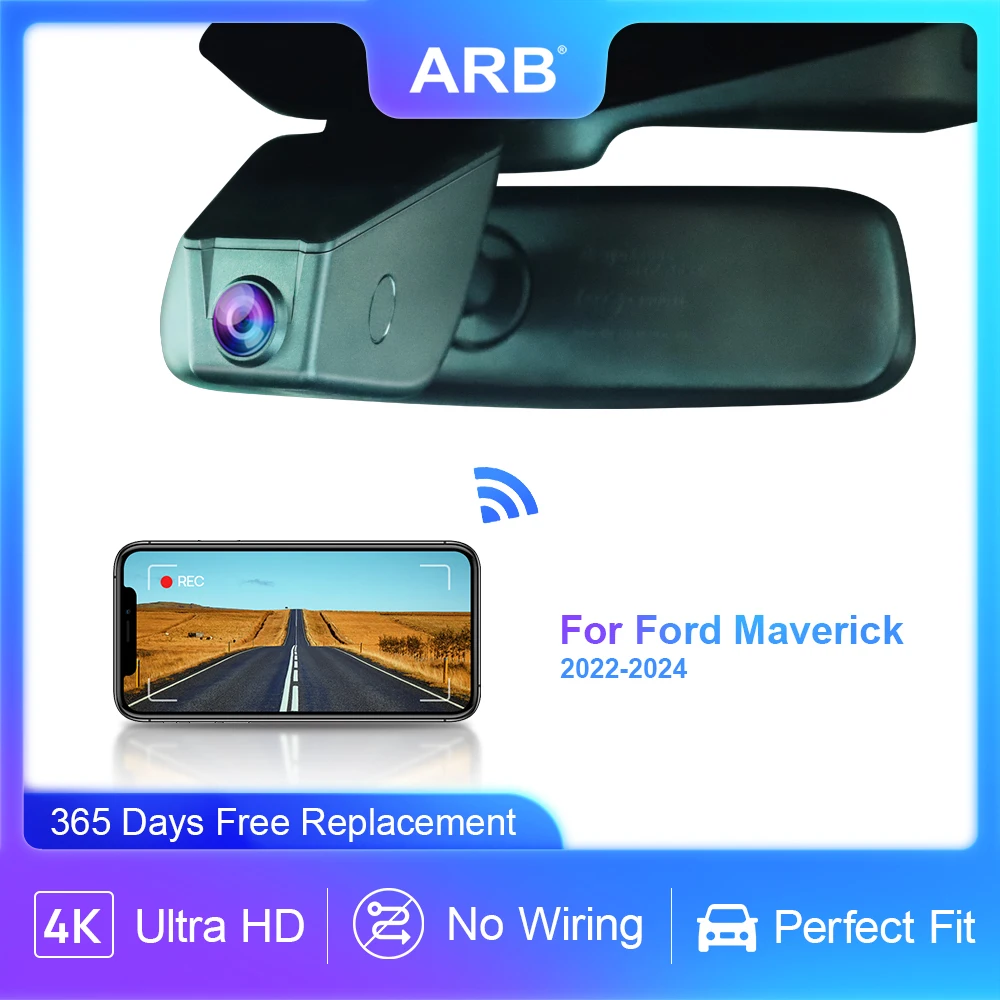 Dash Kamera Maverick 2024 2023 2022, Ford için ARB OEM Tarzı Video Kaydedici, WİFİ Bağlantısı Kullanımı kolay