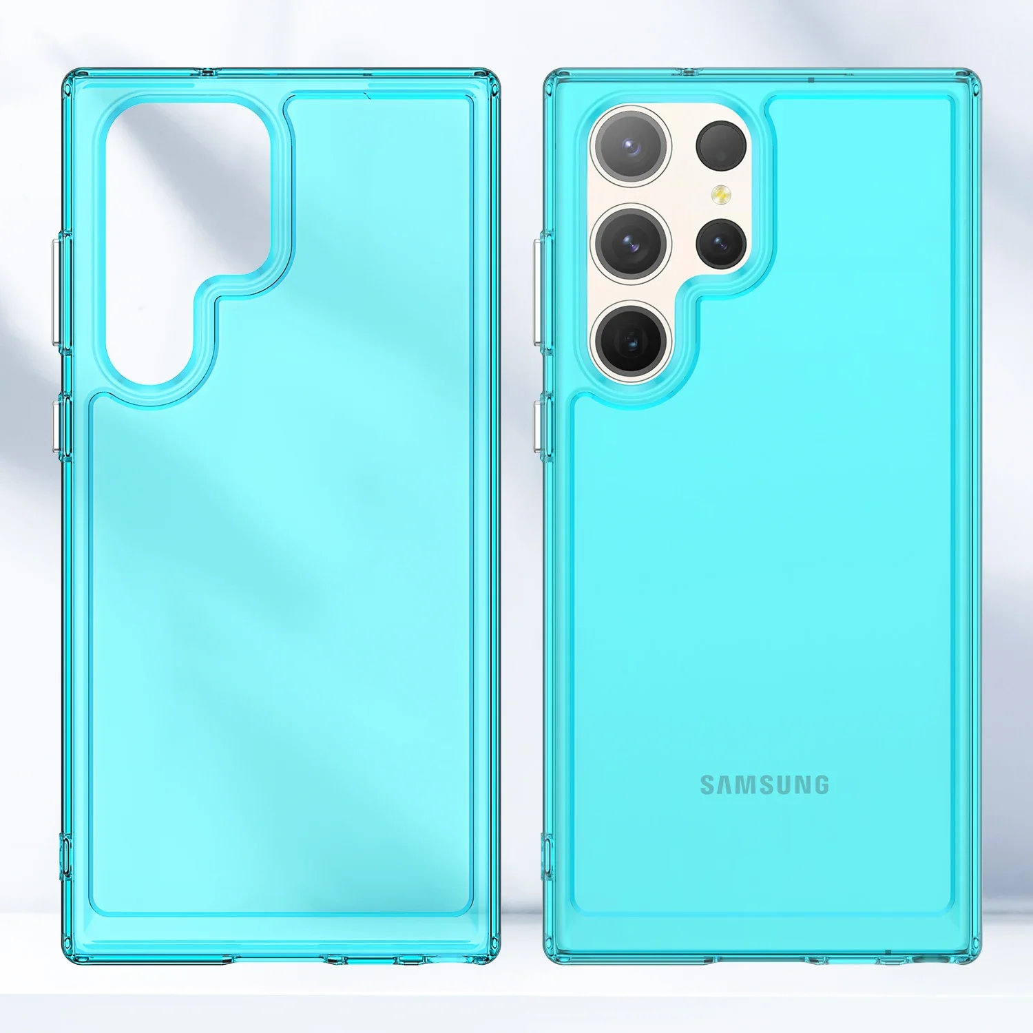 Şeker Renk Telefon Kılıfı İçin Samsung Galaxy S23 FE S22 Not 20 S24 Ultra 10 Artı Şeffaf Yumuşak Silikon Case Arka Kapak Funda