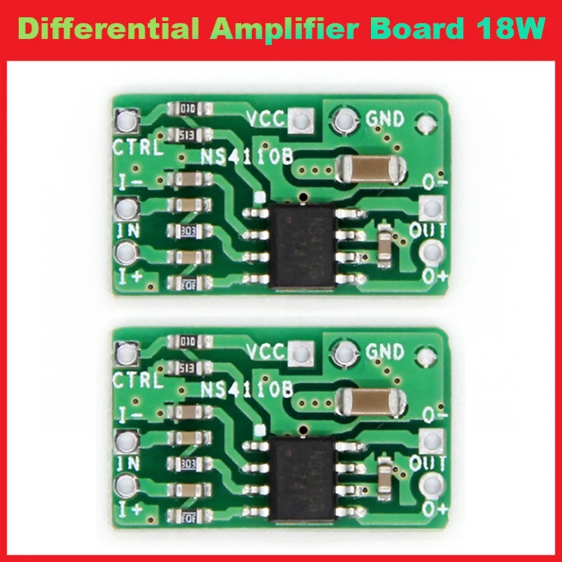2 ADET Diferansiyel Amplifikatör Kurulu 18W Dijital Sınıf D / AB NS4110B Voltaj 6 - 14V Ses güç amplifikatörü