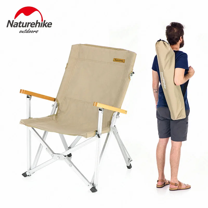 Naturehike kamp sandalyesi Katlanır Depolama Açık Sandalye Dayanıklı Balıkçılık Arkalığı Taşınabilir Piknik Koltuk Araçları Sandalyeler NH19JJ004