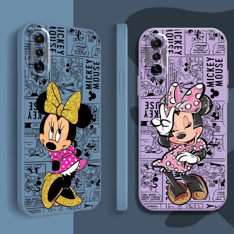 Disney Sevimli Minnie xiaomi için telefon kılıfı Redmi K70 K60 K60E K50 K50i K40 Oyun Ultra K40S K30 K30S K20 Pro Arka Darbeye Dayanıklı