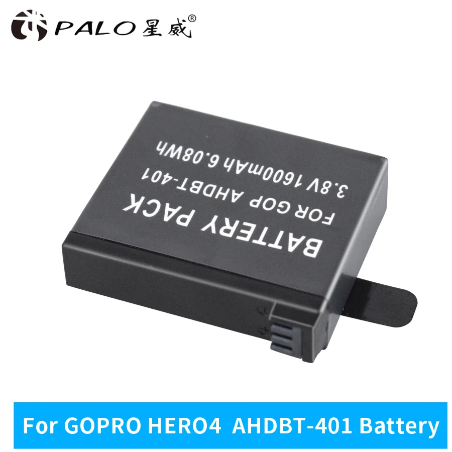 Yeni 1 adet 1600mAh AHDBT-401 Gopro Hero 4 İçin şarj edilebilir Piller Git Pro Hero4 bateria AHDBT 401 Eylem kamera Aksesuarları